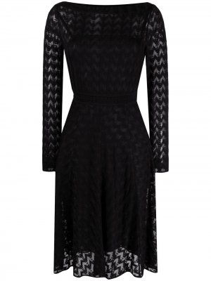 Полупрозрачное платье с длинными рукавами Missoni. Цвет: черный