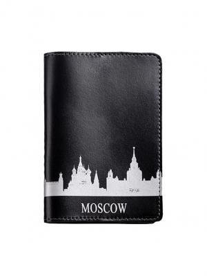 Обложка для паспорта, Города принт Moscow Domenico Morelli. Цвет: черный