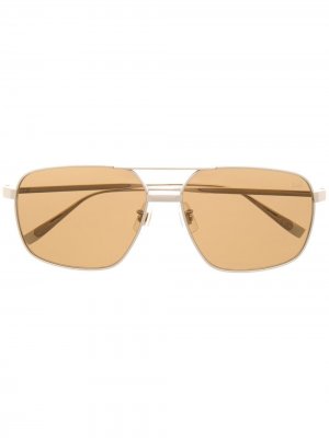 Солнцезащитные очки-авиаторы Dunhill. Цвет: золотистый