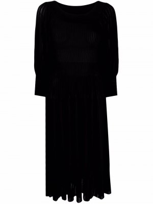 Платье мини в рубчик Antonino Valenti. Цвет: черный