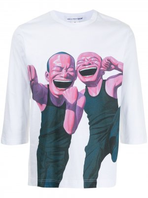 Топ Two Laughing Men Comme Des Garçons Shirt. Цвет: белый