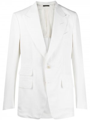 Однобортный пиджак TOM FORD. Цвет: белый