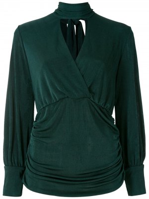 Блузка с шарфом Alcaçuz. Цвет: зеленый