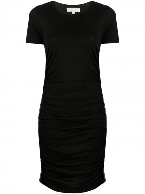 Платье-футболка с логотипом Michael Kors. Цвет: черный