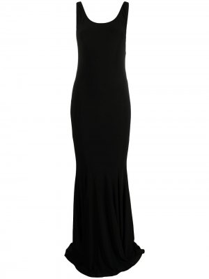 Длинное платье Marissa Norma Kamali. Цвет: черный