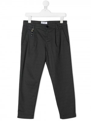 Прямые брюки с узором Dondup Kids. Цвет: серый