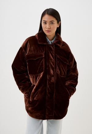 Куртка утепленная TrendyAngel. Цвет: коричневый