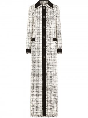 Пальто макси из ткани букле Dolce & Gabbana. Цвет: белый