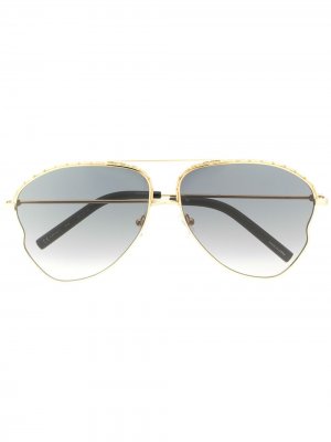 Декорированные солнцезащитные очки-авиаторы Matthew Williamson. Цвет: золотистый