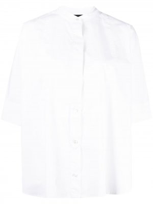 Рубашка оверсайз с воротником-стойкой Roberto Collina. Цвет: белый