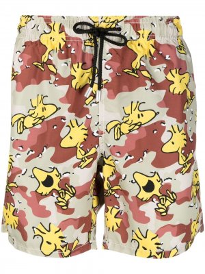 Плавки-шорты с принтом Woodstock Mc2 Saint Barth. Цвет: нейтральные цвета