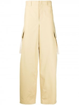 Широкие брюки карго Alzu Jacquemus. Цвет: желтый