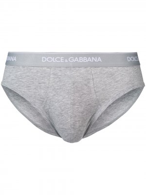 Logo elasticated waistband briefs Dolce & Gabbana. Цвет: серый
