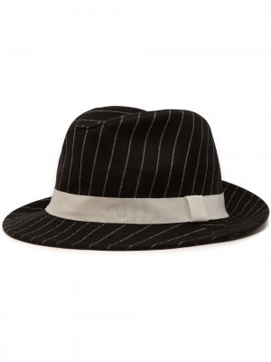 Шляпа-федора в тонкую полоску Dolce & Gabbana. Цвет: черный