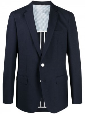 Однобортный пиджак с заостренными лацканами BOSS. Цвет: синий