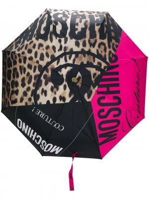 Зонт с логотипом и вставками Moschino. Цвет: розовый