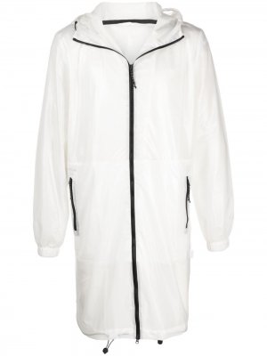 Легкое пальто с капюшоном Rains. Цвет: белый