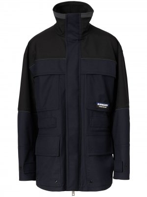 Куртка с карманами и высоким воротником Burberry. Цвет: navy