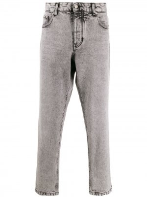 Зауженные джинсы с пятью карманами AMI Paris. Цвет: серый