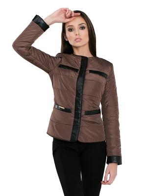 Куртка Alisa Line. Цвет: коричневый