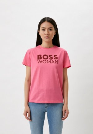 Футболка Boss. Цвет: розовый