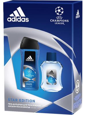 Adidas - Набор М uefa star edition лосьон после бритья 100 мл + гель для душа 250. Цвет: прозрачный