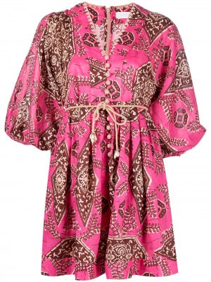 Платье мини  Lulu Zimmermann. Цвет: розовый