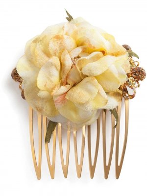 Декорированная заколка для волос Dolce & Gabbana. Цвет: золотистый