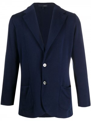 Трикотажный пиджак Lardini. Цвет: синий
