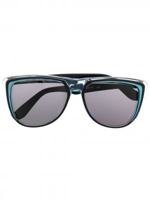 Солнцезащитные очки 1980-х годов в квадратной оправе Yves Saint Laurent Pre-Owned. Цвет: синий