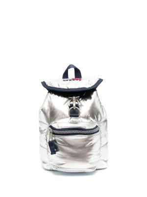 Маленький рюкзак с эффектом металлик Tommy Hilfiger. Цвет: серебристый