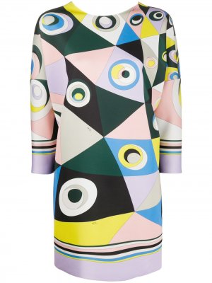 Платье мини Occhi с принтом Emilio Pucci. Цвет: разноцветный