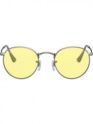Солнцезащитные очки с затемненными линзами Ray-Ban. Цвет: золотистый