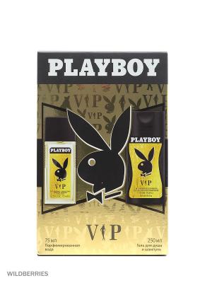 Playboy - Набор М vip  гель для душа и шампунь 250 мл + парфюмированная вода 75. Цвет: прозрачный