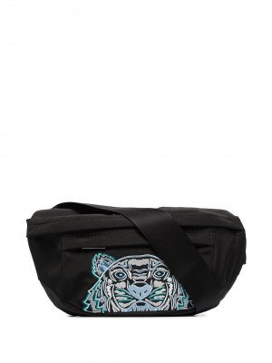 Поясная сумка Kampus с вышивкой Tiger Kenzo. Цвет: черный