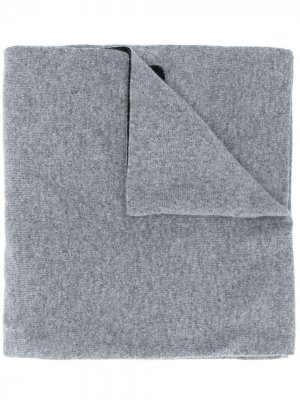 Шарф вязки интарсия с логотипом Moschino. Цвет: серый