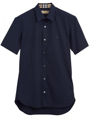 Рубашка с вышивкой Burberry. Цвет: синий