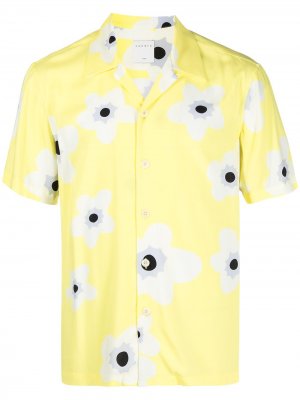 Рубашка с короткими рукавами и принтом Bloom Sandro Paris. Цвет: желтый