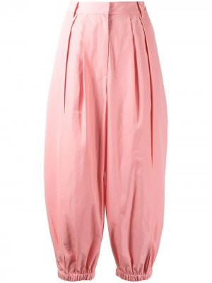 Укороченные брюки широкого кроя Tibi. Цвет: розовый