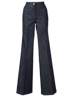 Расклешенные джинсы с высокой талией Charlotte Derek Lam. Цвет: синий