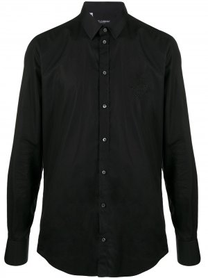 Рубашка на пуговицах с длинными рукавами Dolce & Gabbana. Цвет: черный