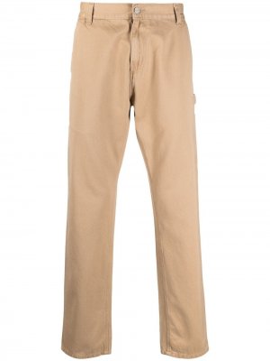 Прямые брюки карго Carhartt WIP. Цвет: коричневый
