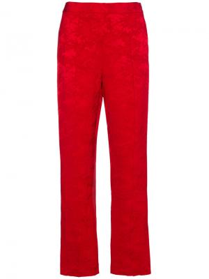 Жаккардовые брюки Oboe Rosie Assoulin. Цвет: красный