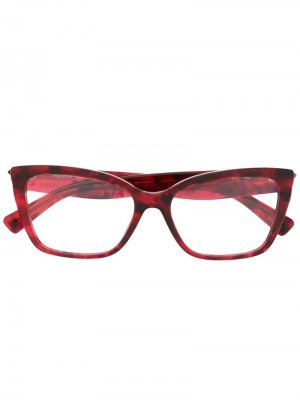 Очки в квадратной оправе Valentino Eyewear. Цвет: красный