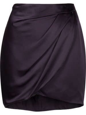 Драпированная юбка мини Michelle Mason. Цвет: фиолетовый