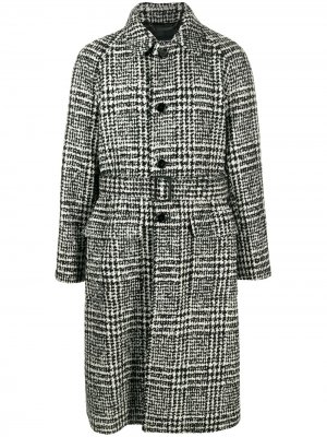 Клетчатое пальто миди Dolce & Gabbana. Цвет: черный