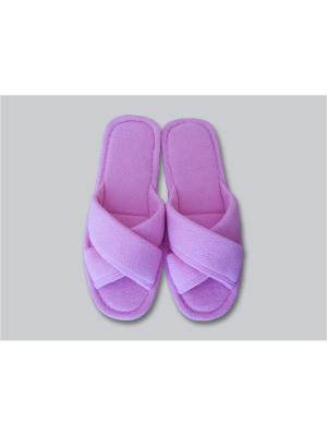 Тапочки женские с открытым носком Dream time. Цвет: розовый