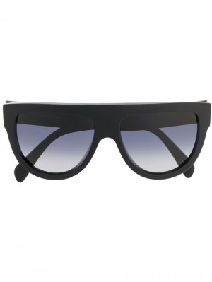 Солнцезащитные очки в массивной оправе Celine Eyewear. Цвет: черный