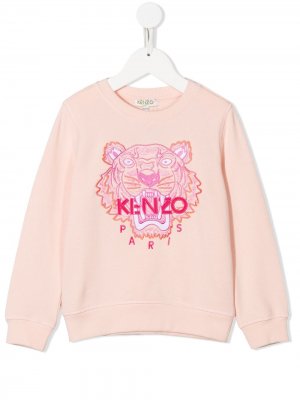 Толстовка с вышивкой Kenzo Kids. Цвет: розовый