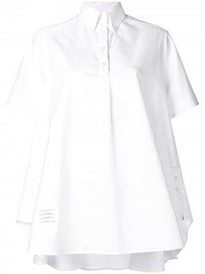 Платье-рубашка оверсайз Thom Browne. Цвет: белый